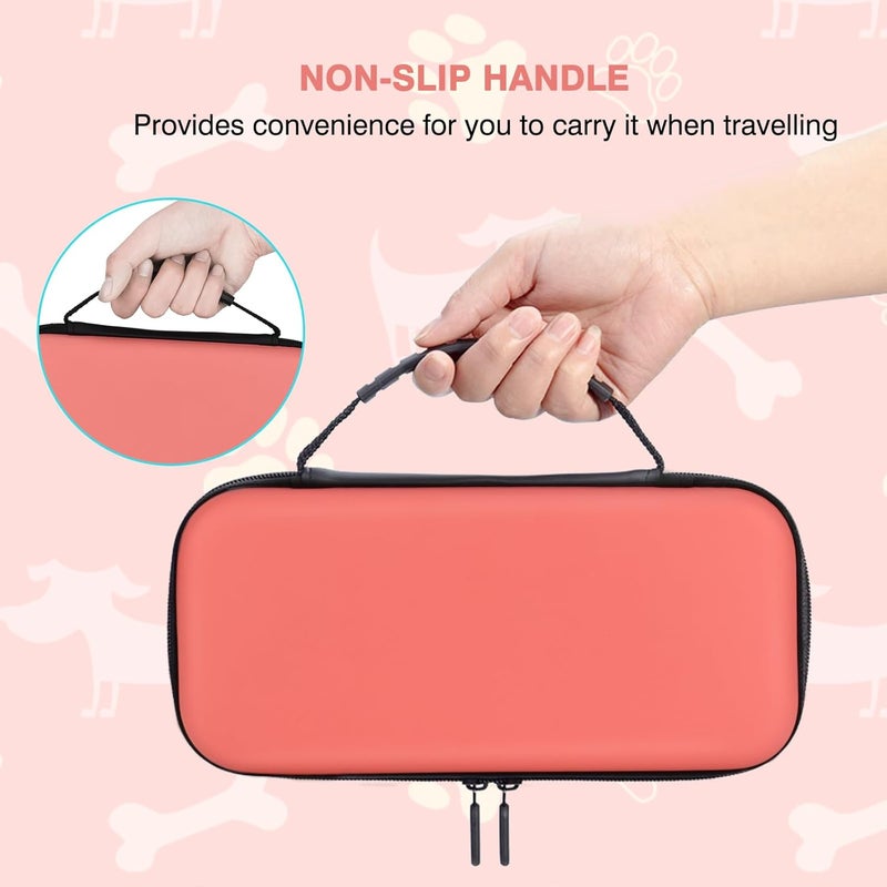 TIKOdirect Carrying Case for Nintendo Switch lite,Shockproof Portable Travel Bag with Large Storage, Glitter Galaxy cover, Screen Protectors, Cute Cat Claw Thumb Grips Caps, Coral - Image 3